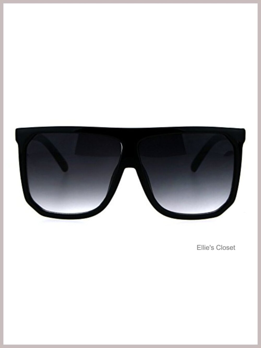 Oversized Flat Top Square Sunglasses UV400 Unisex Modern